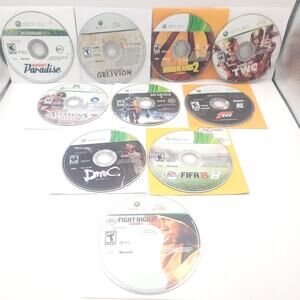 Xbox 360 Lot of 10 Games Oblivian Battlefield DMC Borderlands Army of Two